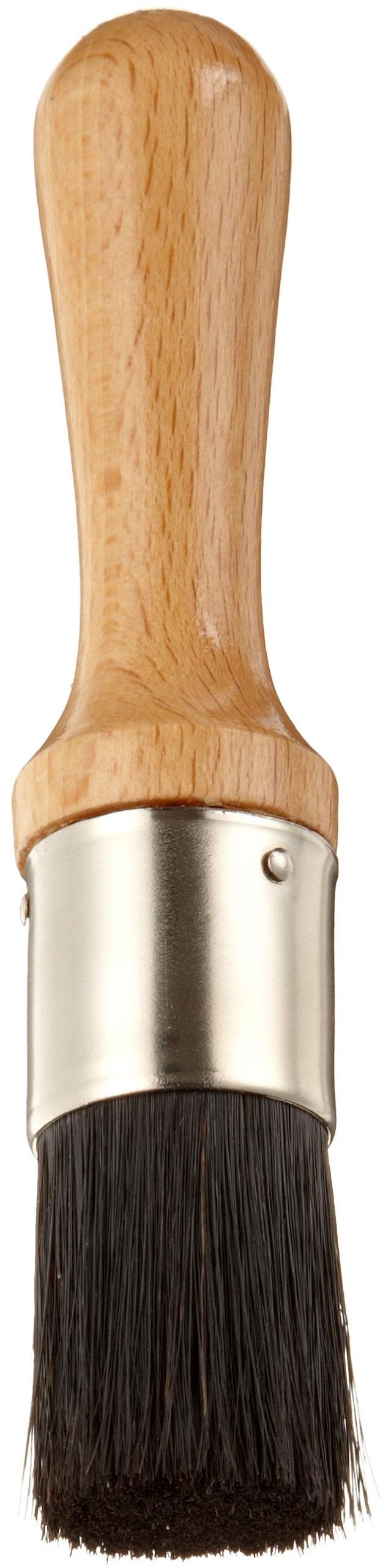 Weiler 40080 1"" Diameter, 1-3/8"" Bristle Length, China Bristle, Seamless Steel Ferrule, Stencil Glue And Acid Brush With Lacquered Wood Handle - Image 1